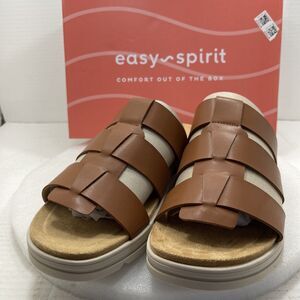Easy Spirit Salana Slip-on Comfort Sandals, Dark Tan, Women Size 12 Item#585